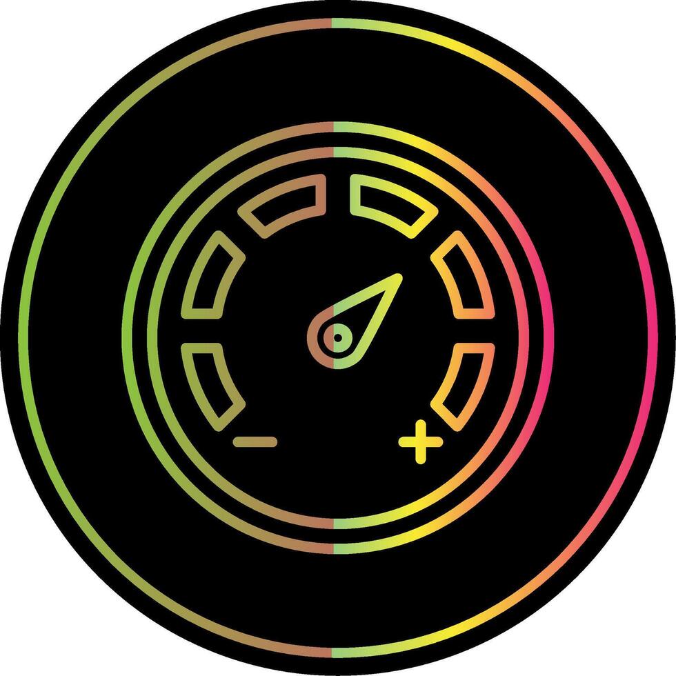 Gauges Dial Line Gradient Due Color Icon Design vector