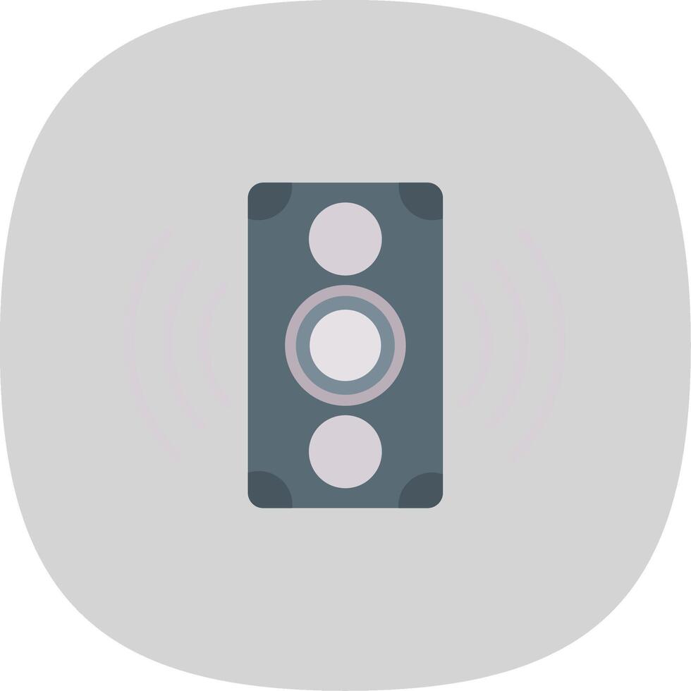 Sound Speaker Flat Curve Icon Design vector
