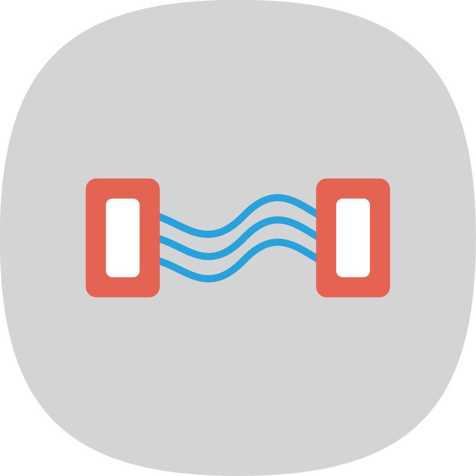 Chest Expander Flat Curve Icon Design vector