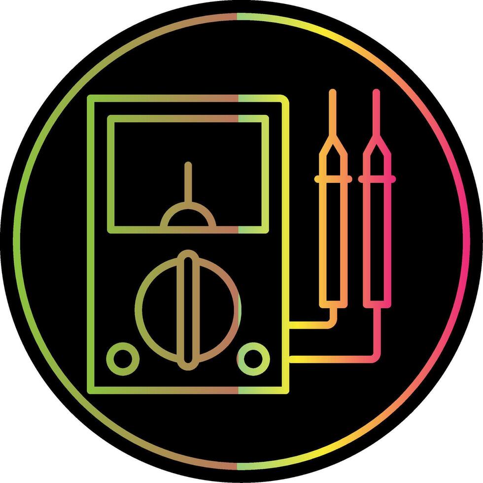 Multimeter Line Gradient Due Color Icon Design vector