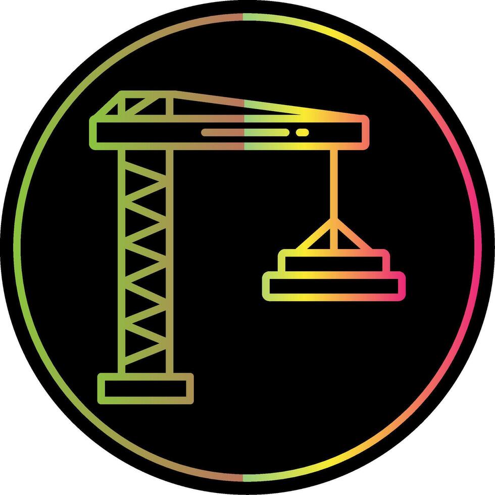 Crane Line Gradient Due Color Icon Design vector