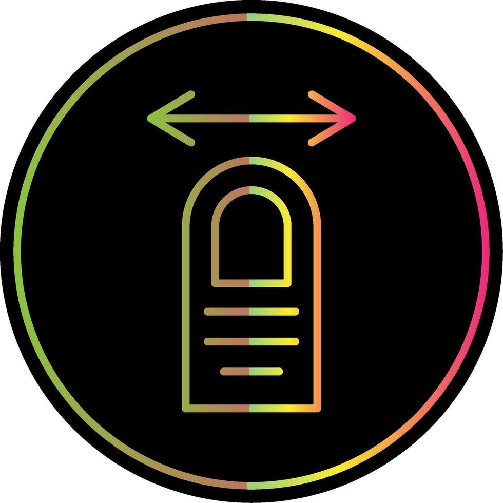 Tap Drag Line Gradient Due Color Icon Design vector