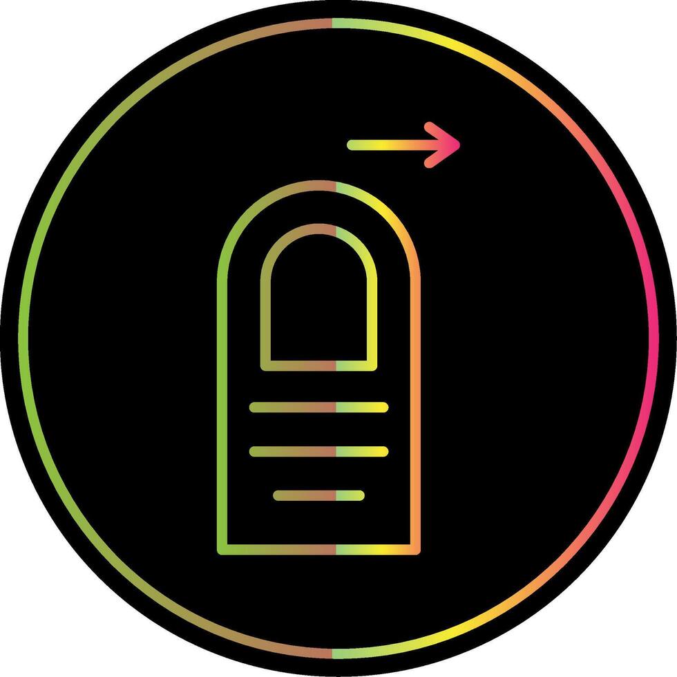 Tap Right Line Gradient Due Color Icon Design vector