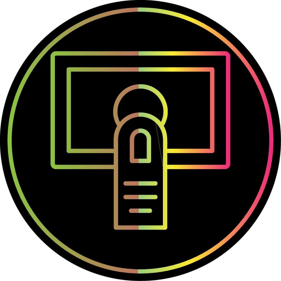 Tablet Line Gradient Due Color Icon Design vector