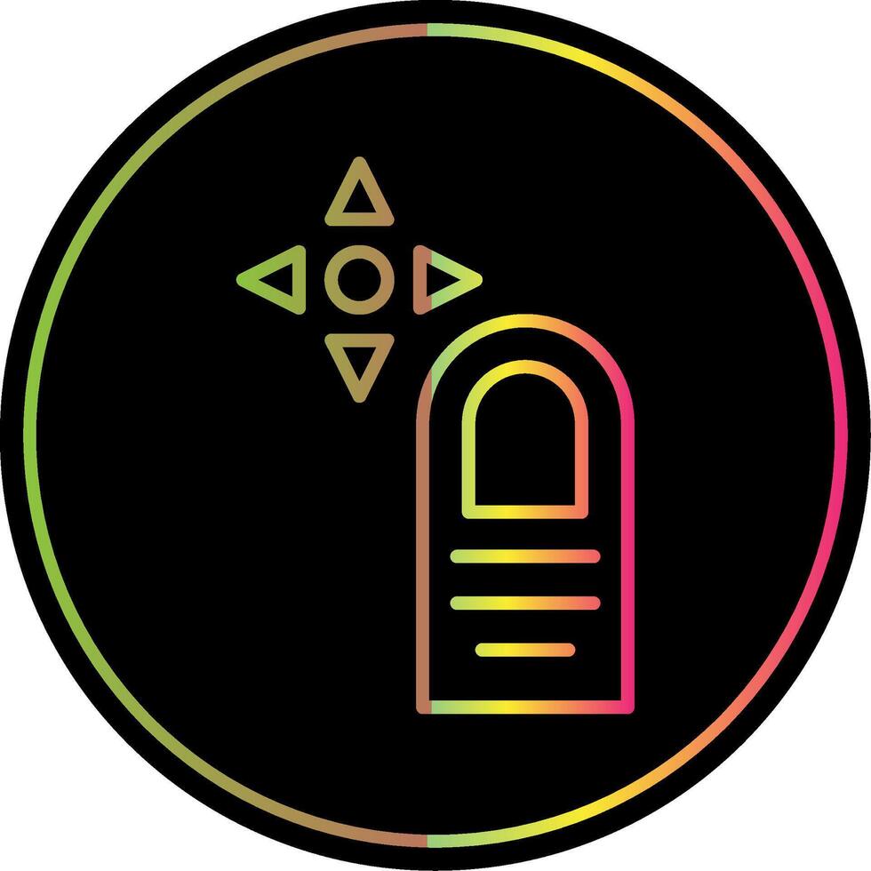 Drag Line Gradient Due Color Icon Design vector