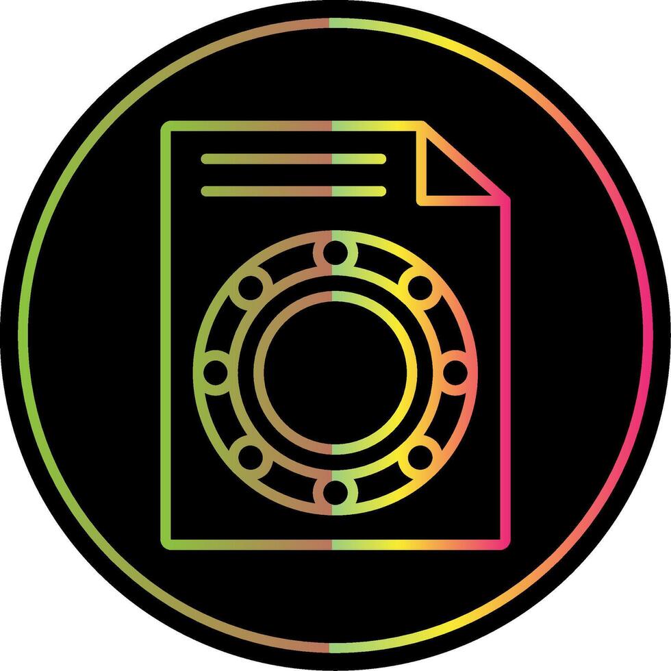 Ball Bearing Line Gradient Due Color Icon Design vector