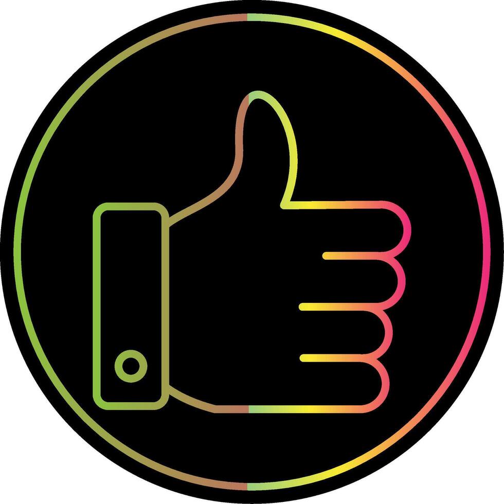 Like Line Gradient Due Color Icon Design vector