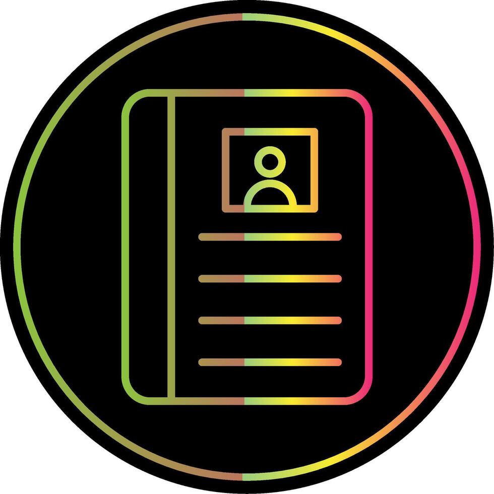 Agenda Line Gradient Due Color Icon Design vector