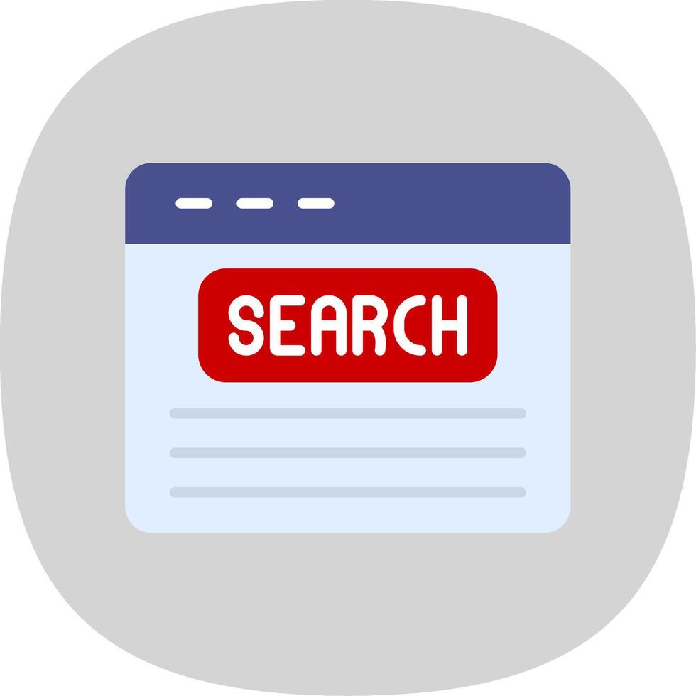 Search Bar Flat Curve Icon Design vector