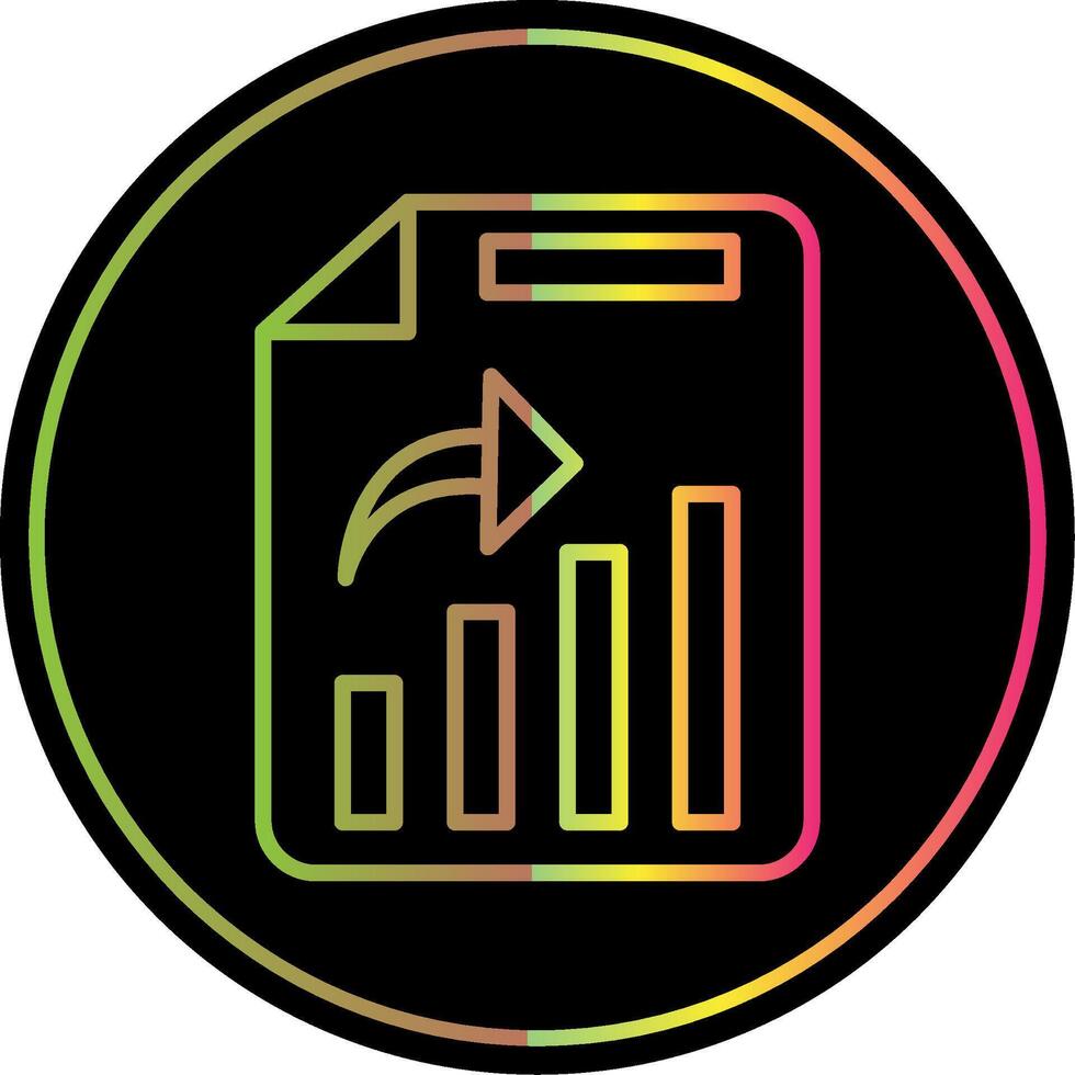 File Line Gradient Due Color Icon Design vector