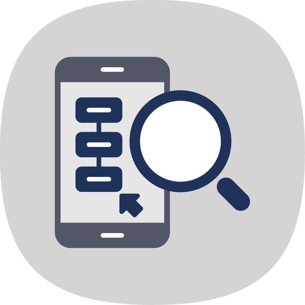 Mobile Phones Flat Curve Icon Design vector