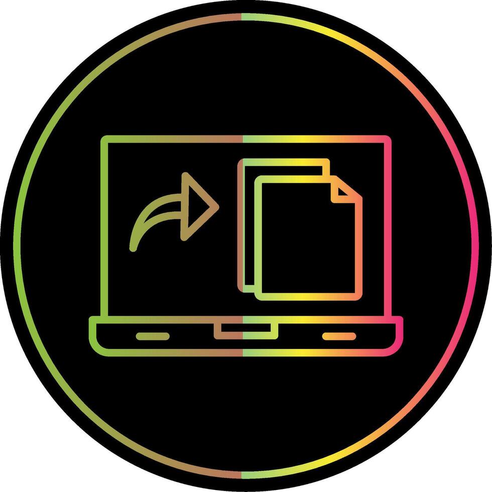 File Line Gradient Due Color Icon Design vector