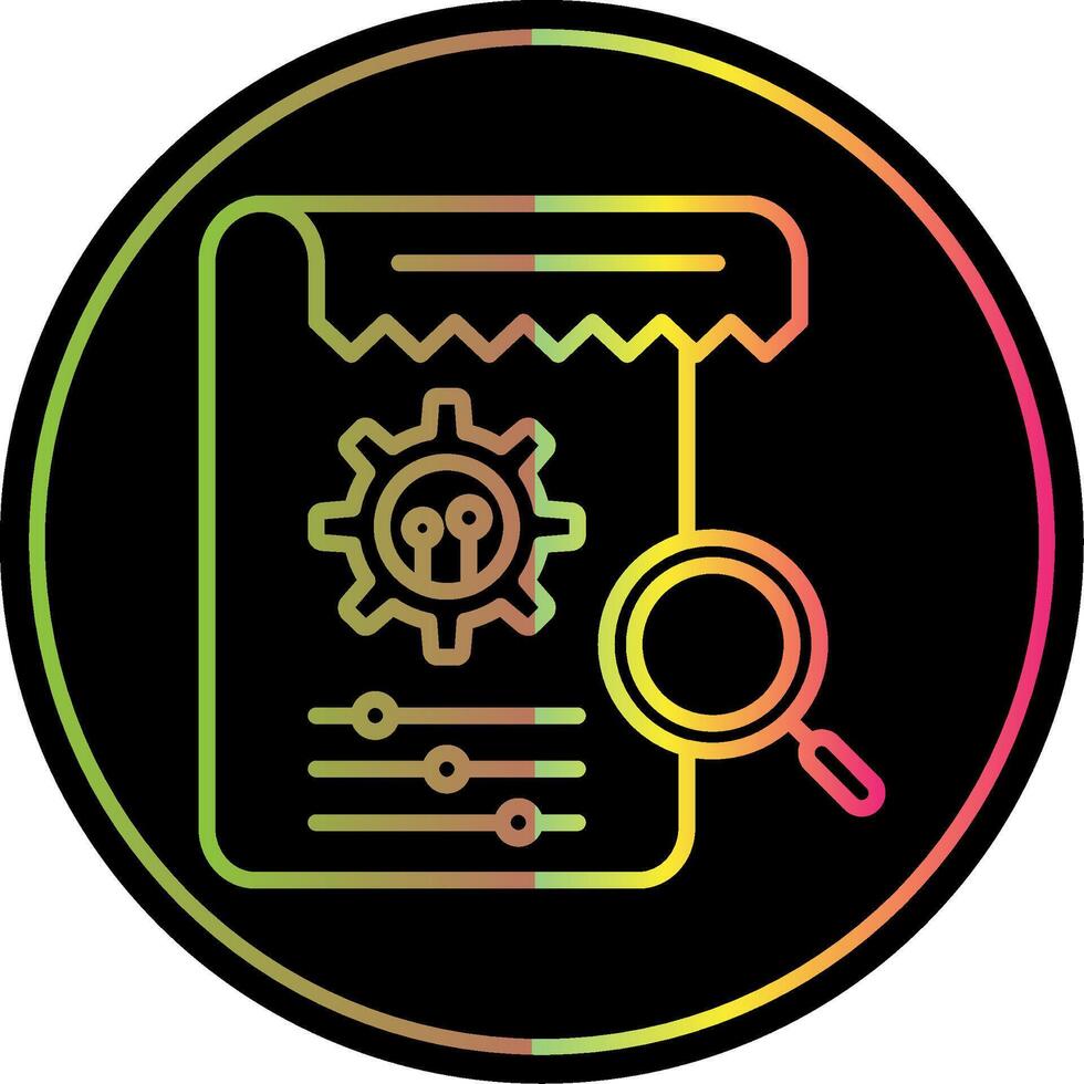Research Line Gradient Due Color Icon Design vector