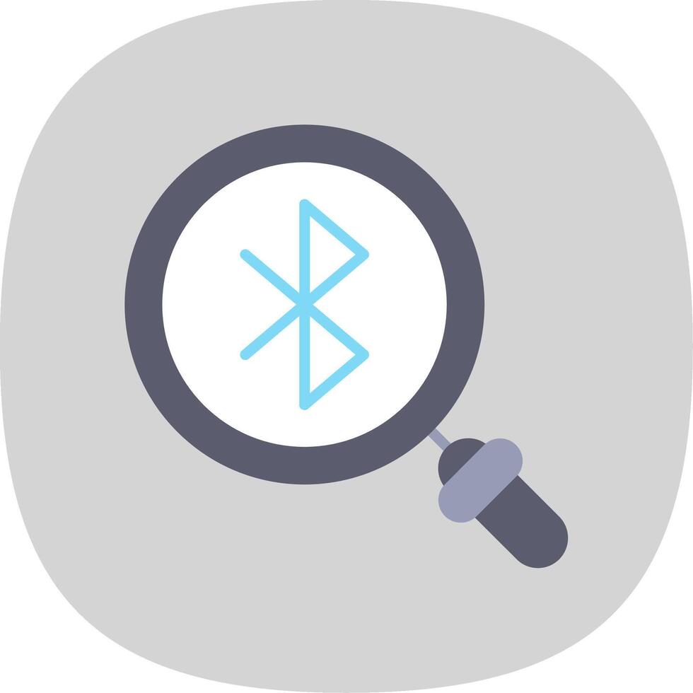 Bluetooth Flat Curve Icon Design vector