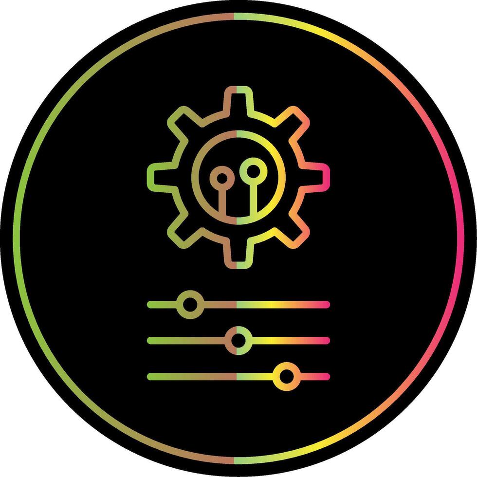 Settings Line Gradient Due Color Icon Design vector