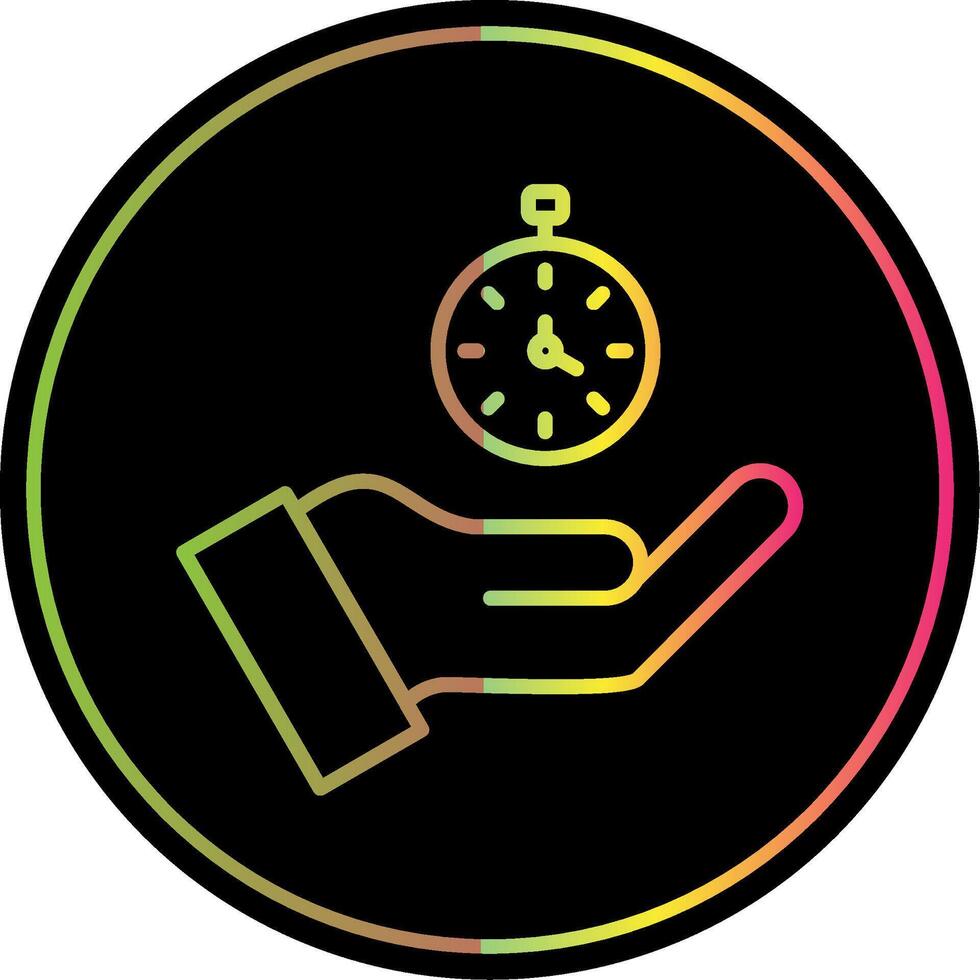 Time Line Gradient Due Color Icon Design vector