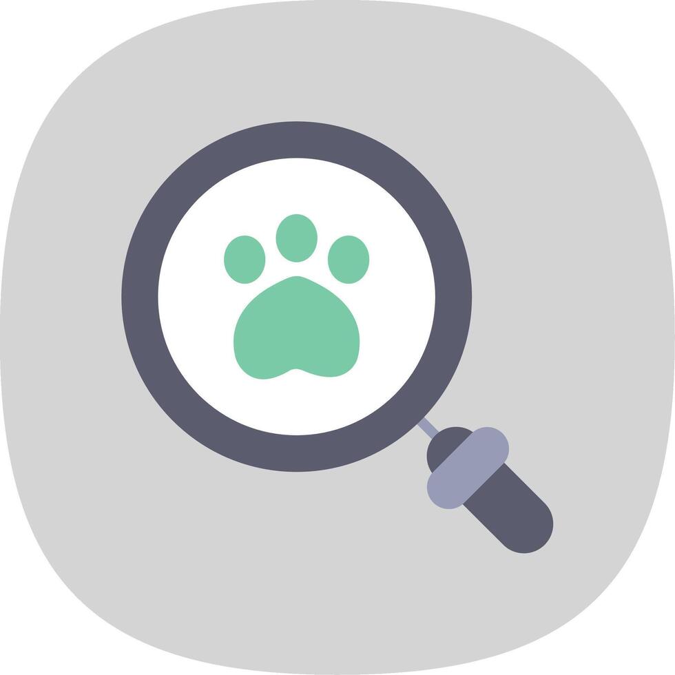 Footprint Flat Curve Icon Design vector