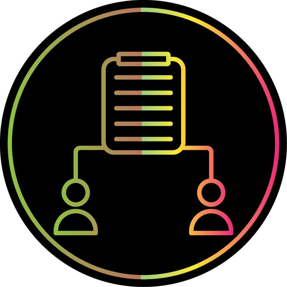 Clipboard Line Gradient Due Color Icon Design vector