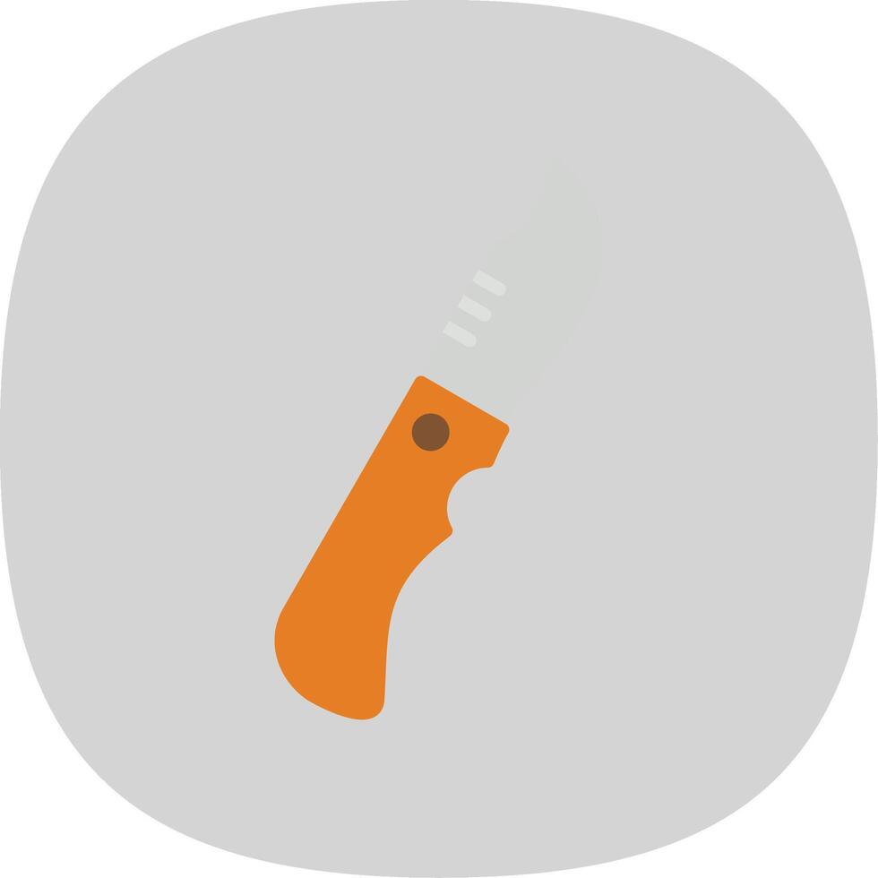 Knife Flat Curve Icon Design vector