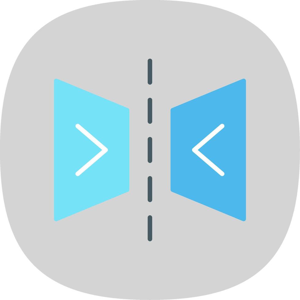 Reflect Flat Curve Icon Design vector