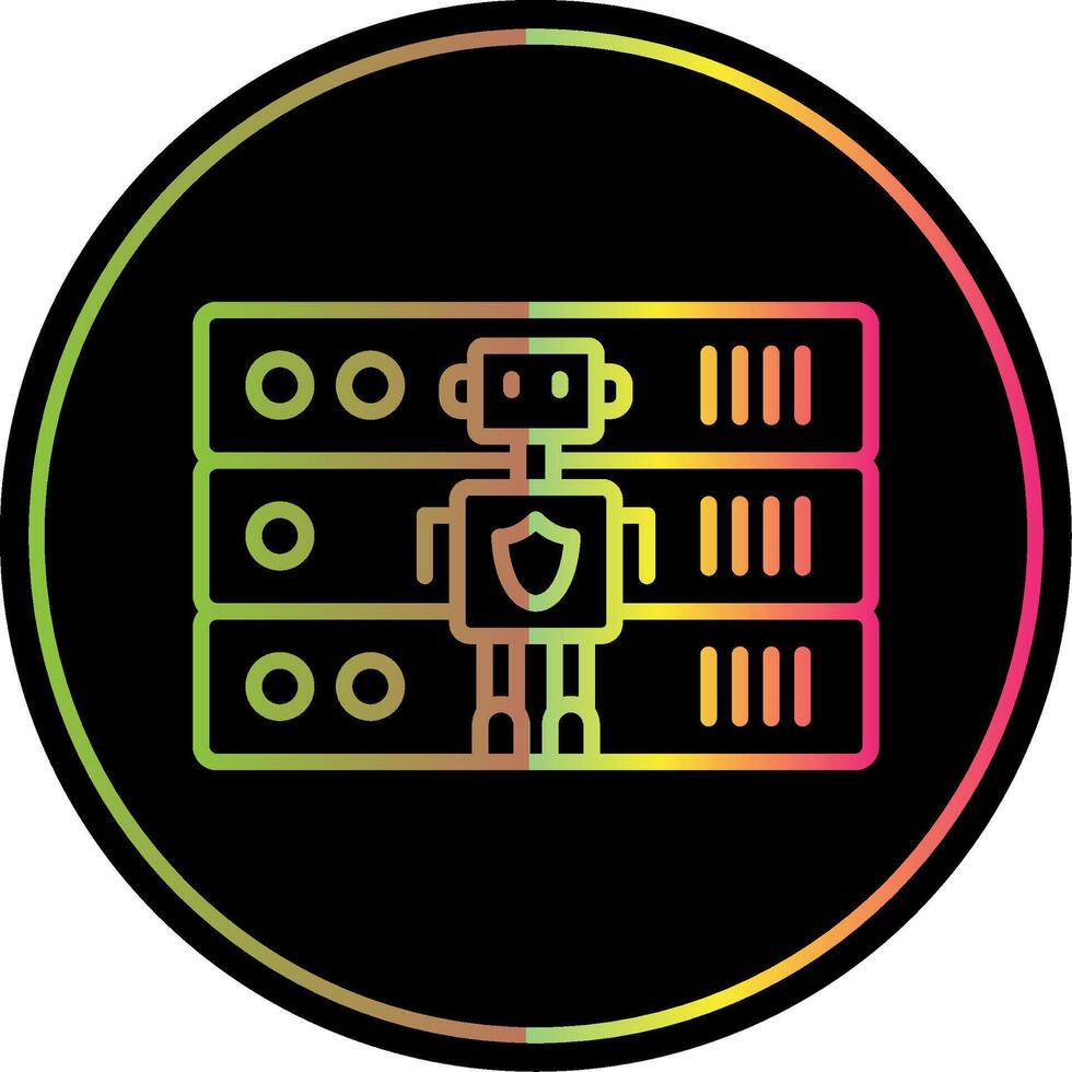 Secure Data Line Gradient Due Color Icon Design vector