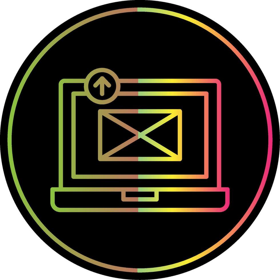 Sending Email Line Gradient Due Color Icon Design vector