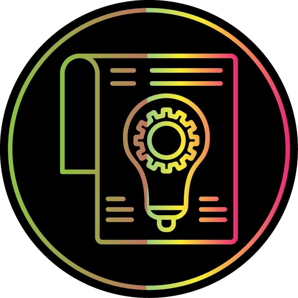 Development Line Gradient Due Color Icon Design vector