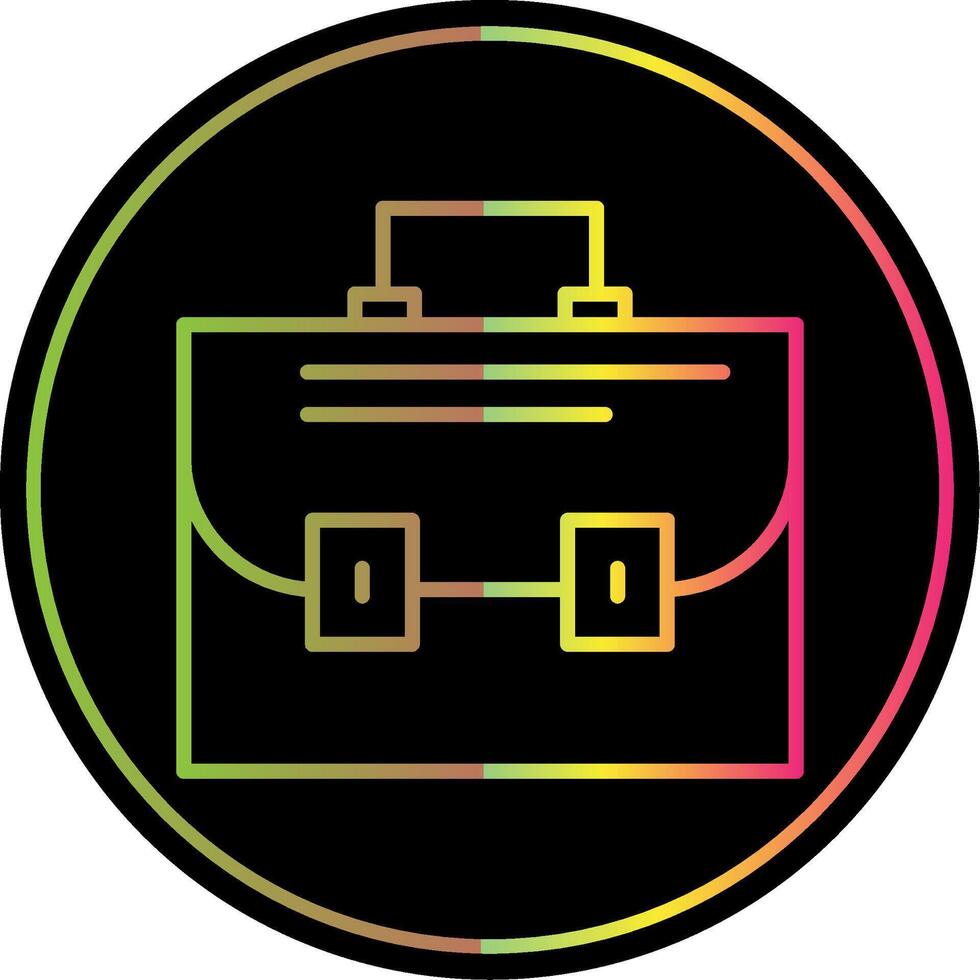 Briefcase Line Gradient Due Color Icon Design vector