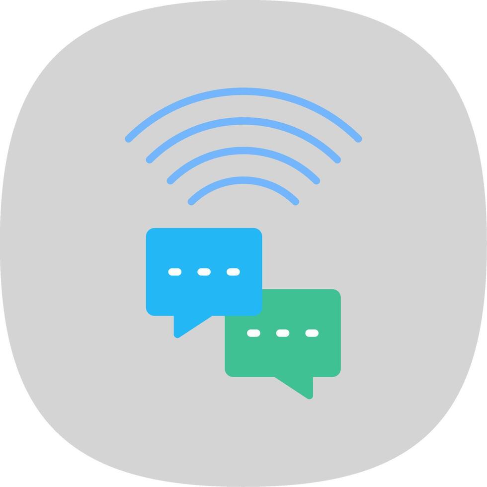 Text Flat Curve Icon Design vector