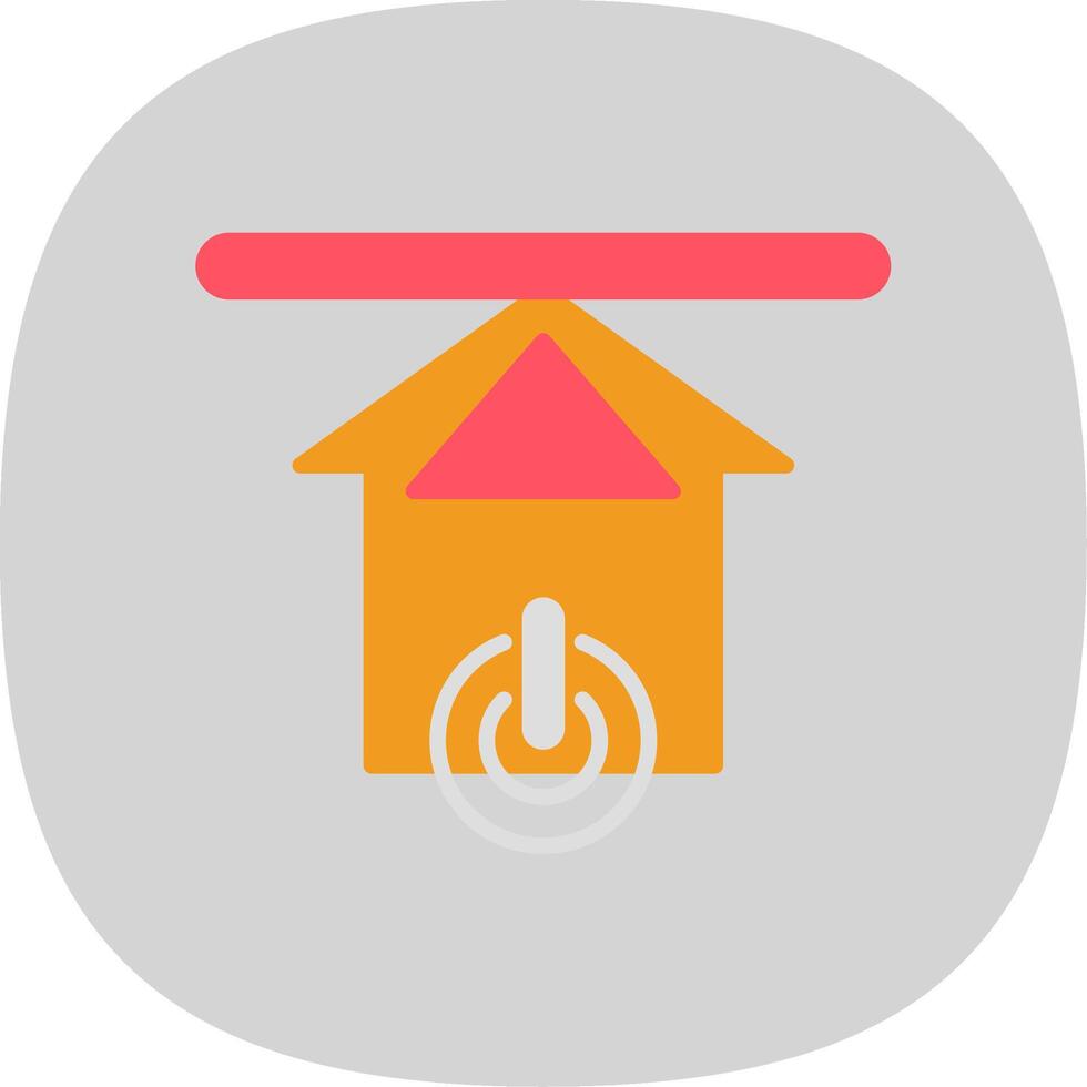 Upload Flat Curve Icon Design vector