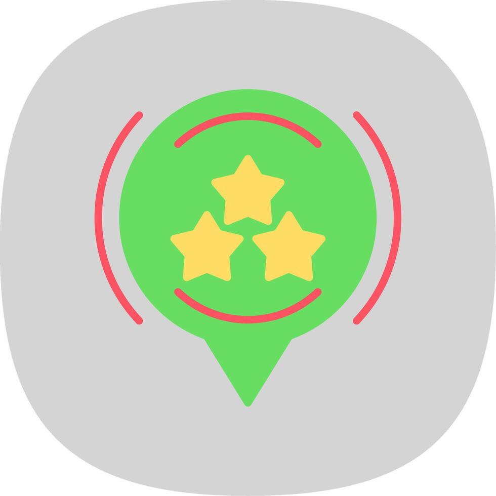 Star Flat Curve Icon Design vector