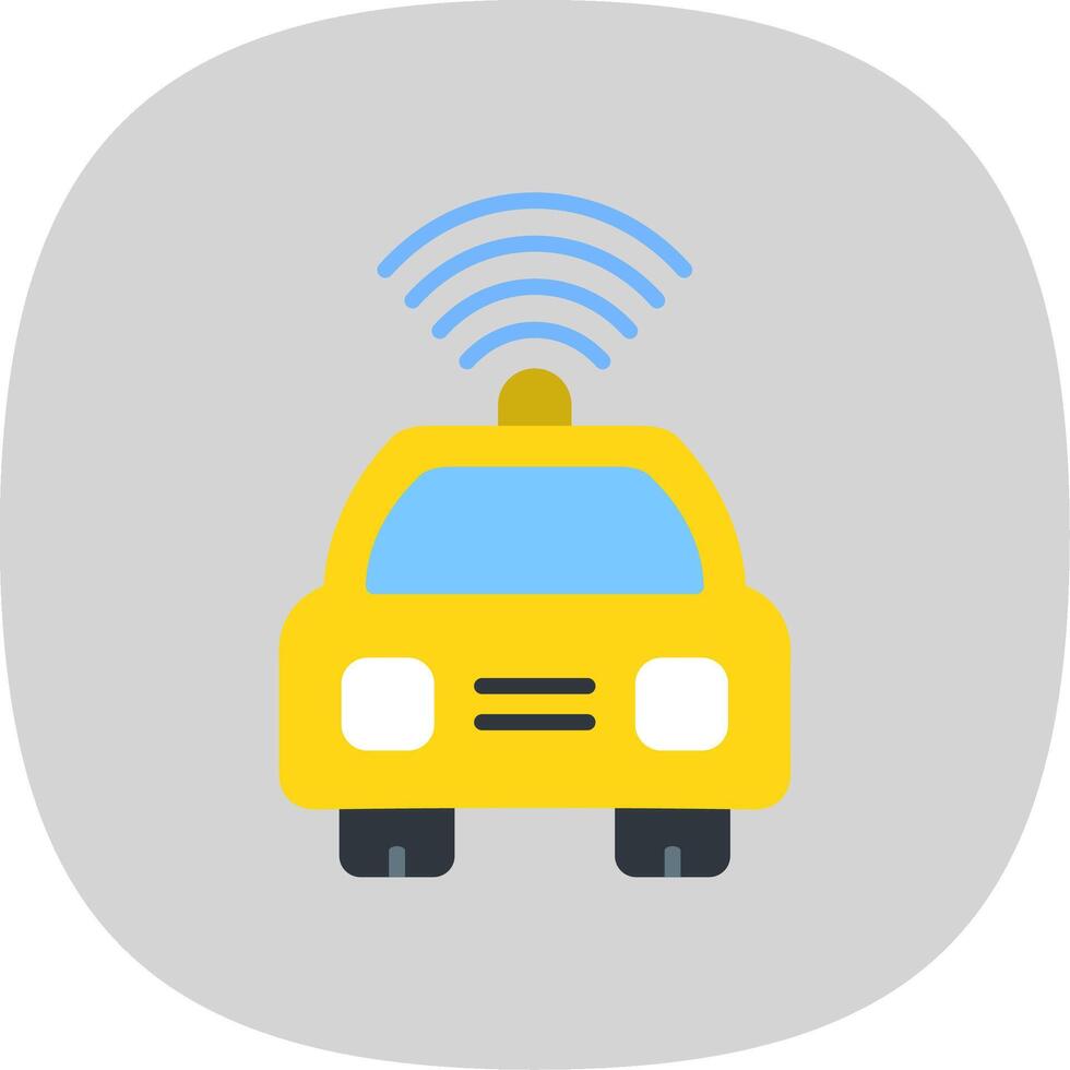 Car Flat Curve Icon Design vector