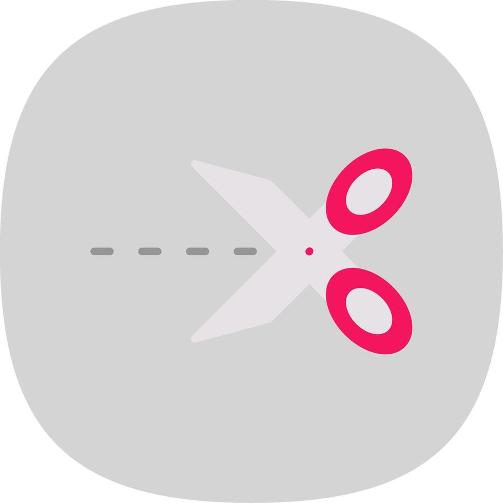 Cut Flat Curve Icon Design vector