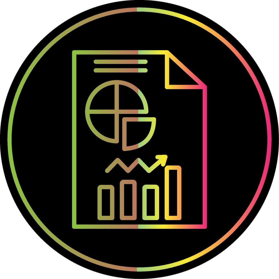 Analytics Line Gradient Due Color Icon Design vector