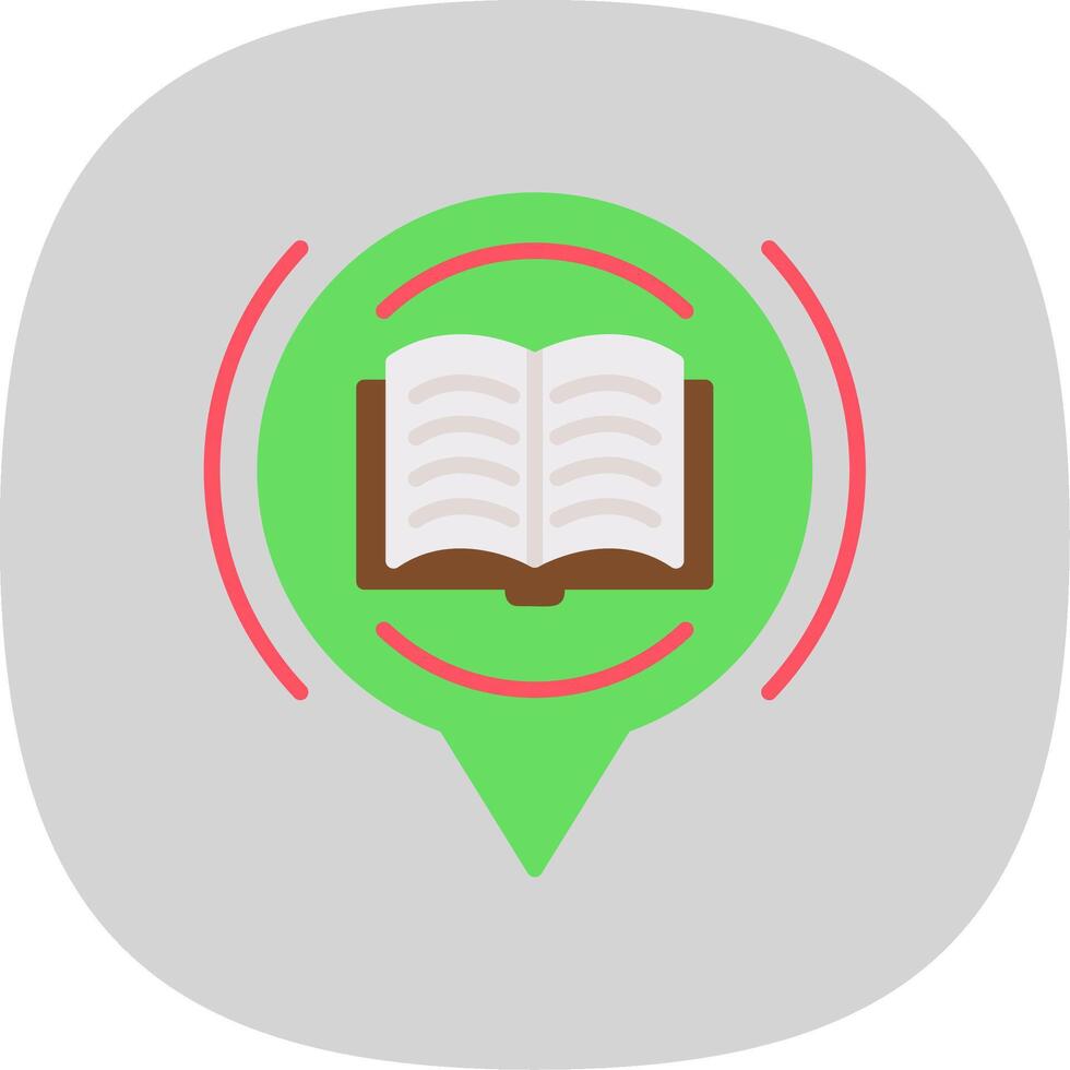 Book Flat Curve Icon Design vector