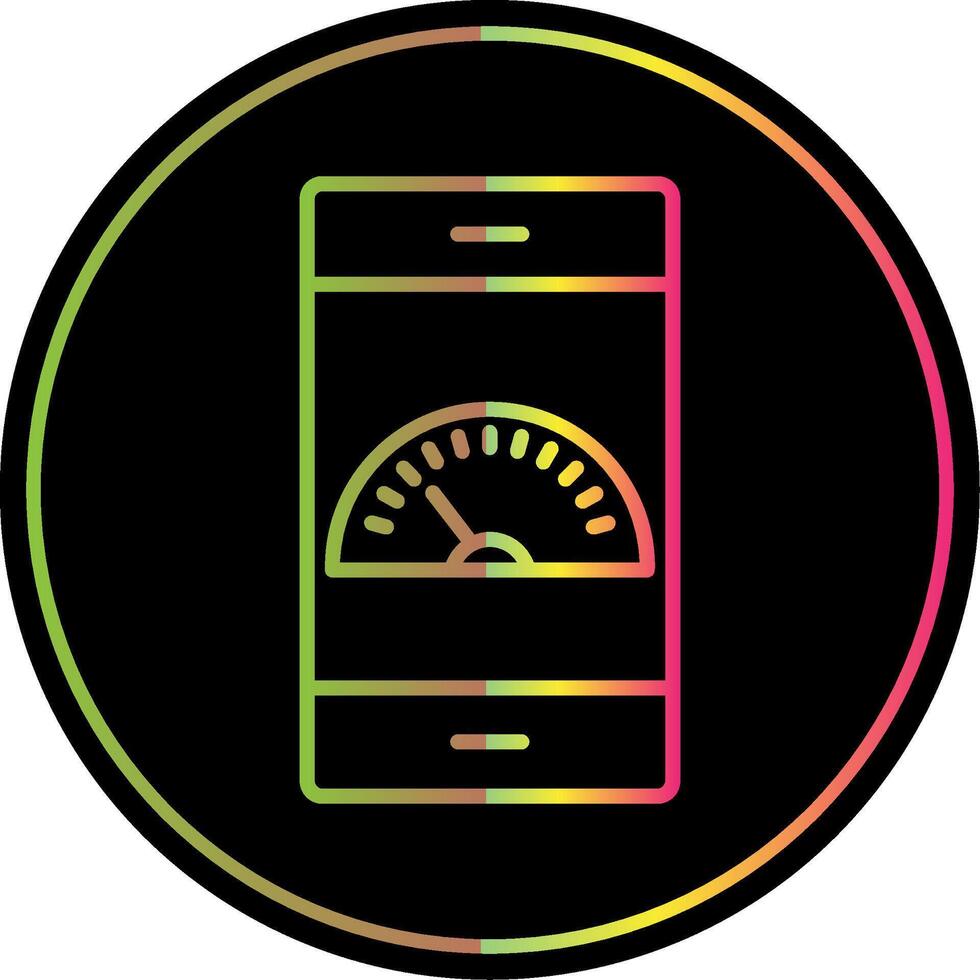 Dashboard Line Gradient Due Color Icon Design vector