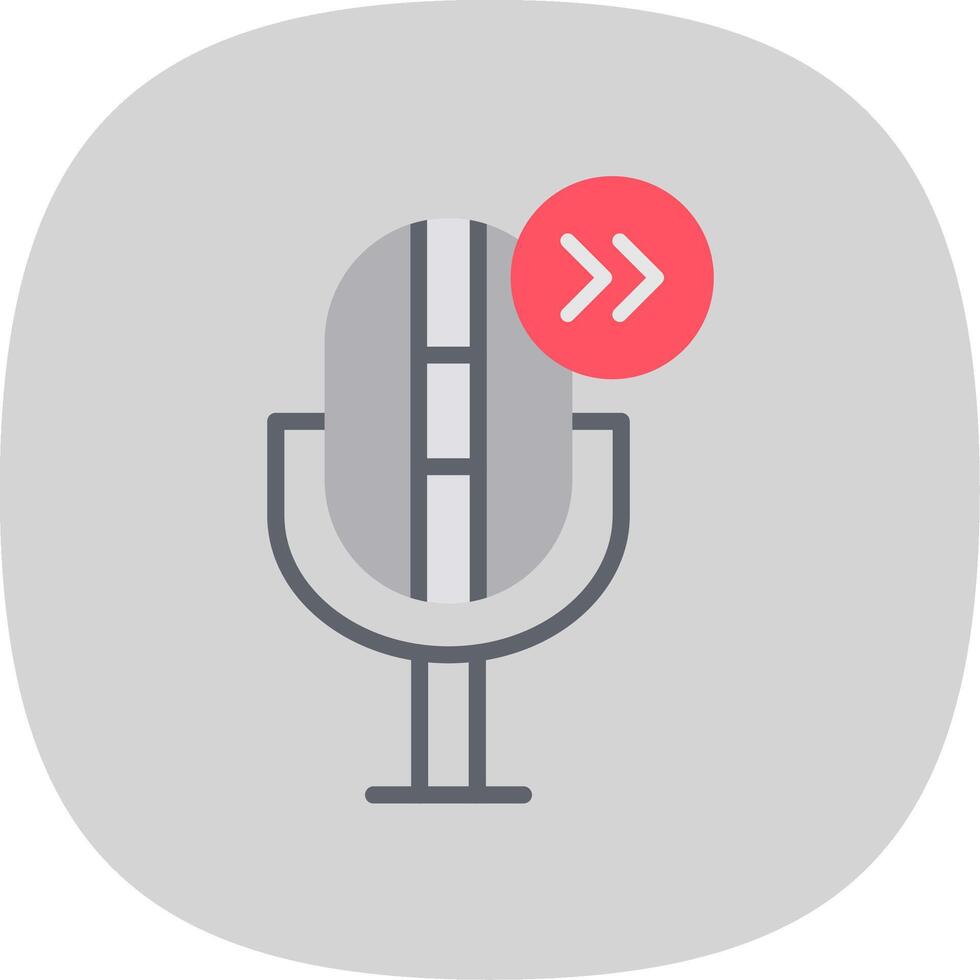 Skip Flat Curve Icon Design vector