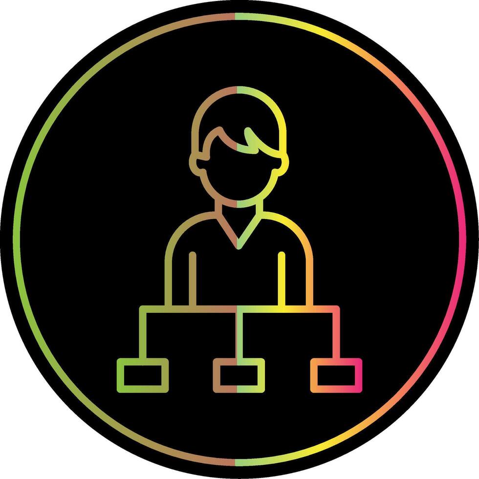 Hierarchy Line Gradient Due Color Icon Design vector