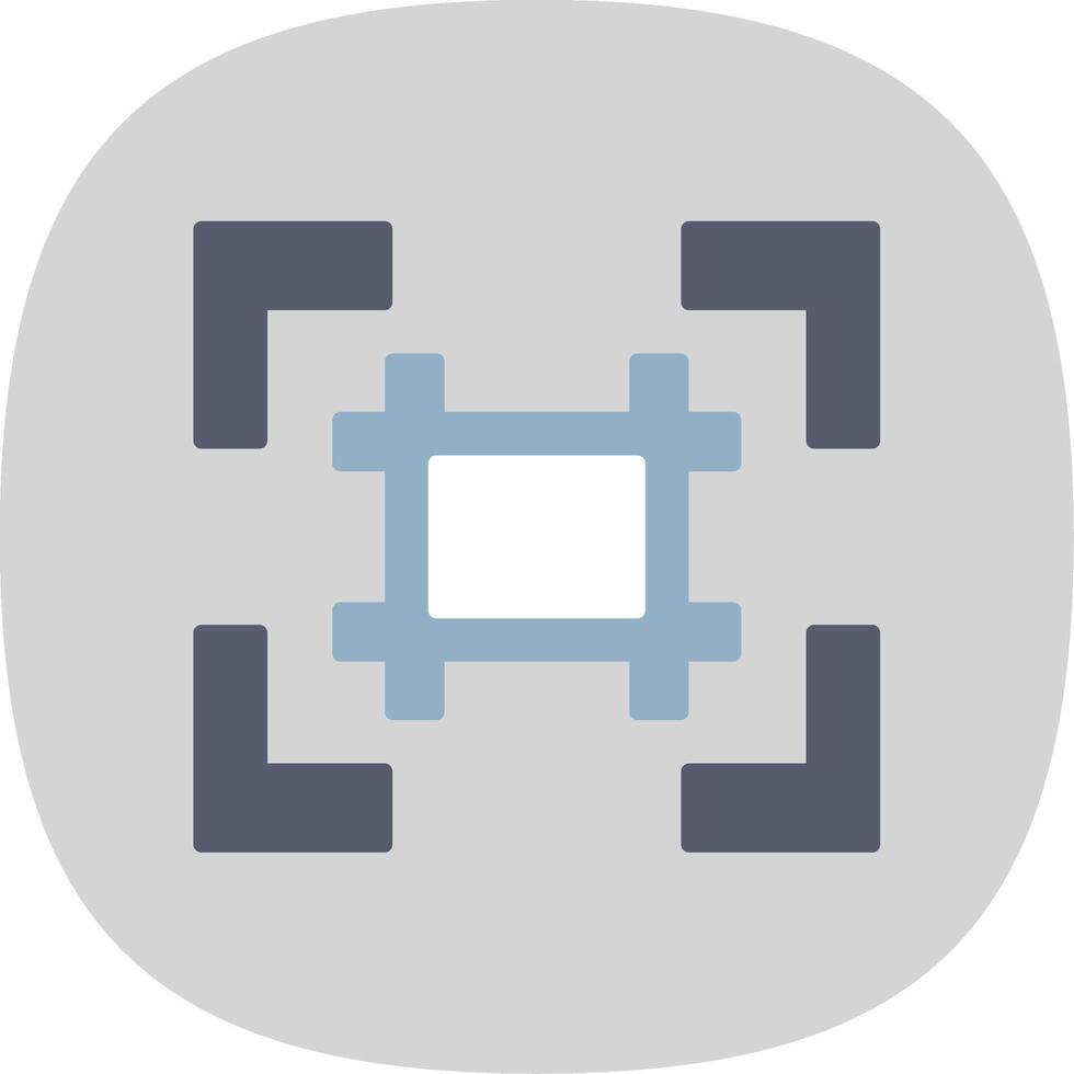Grid Flat Curve Icon Design vector