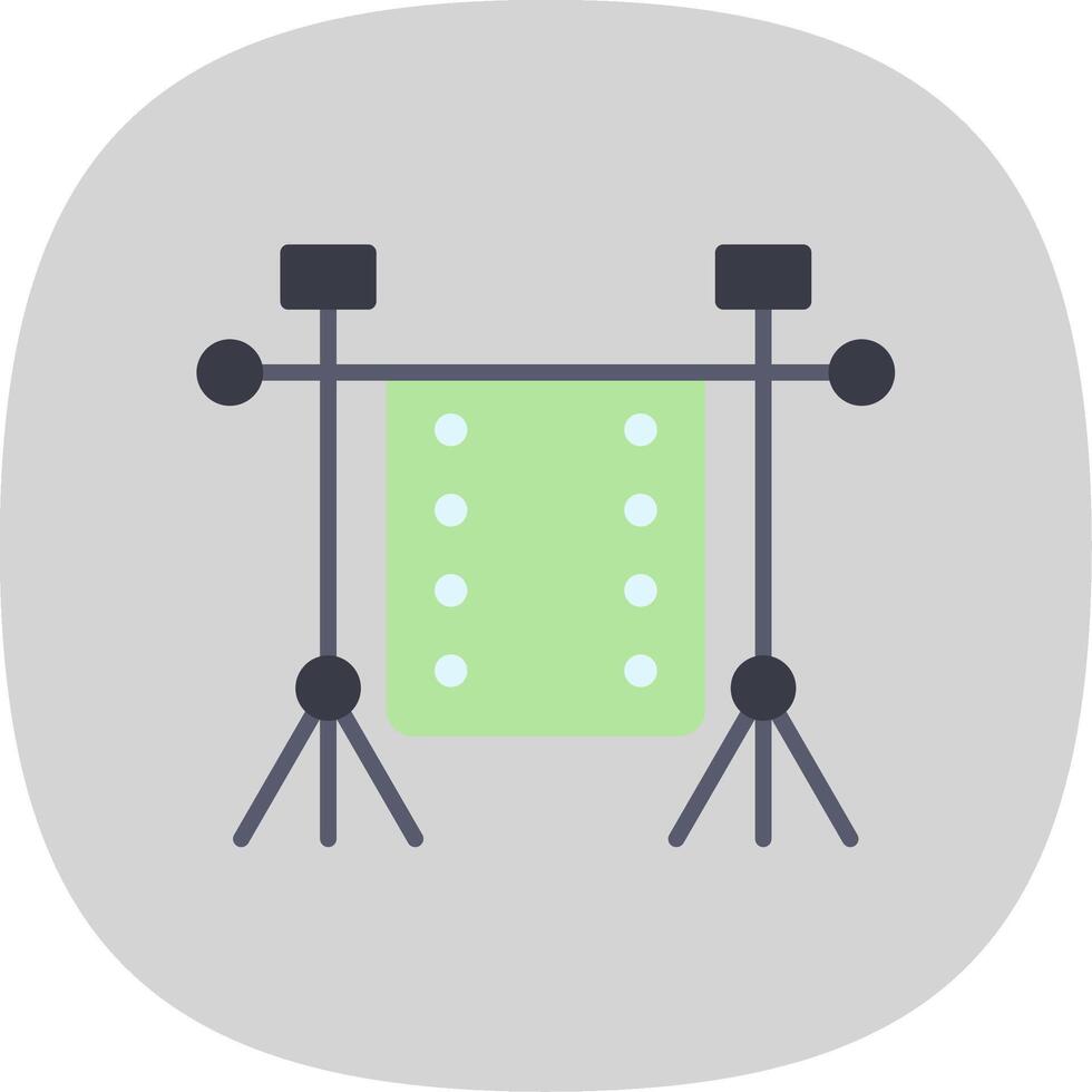 Chroma Flat Curve Icon Design vector