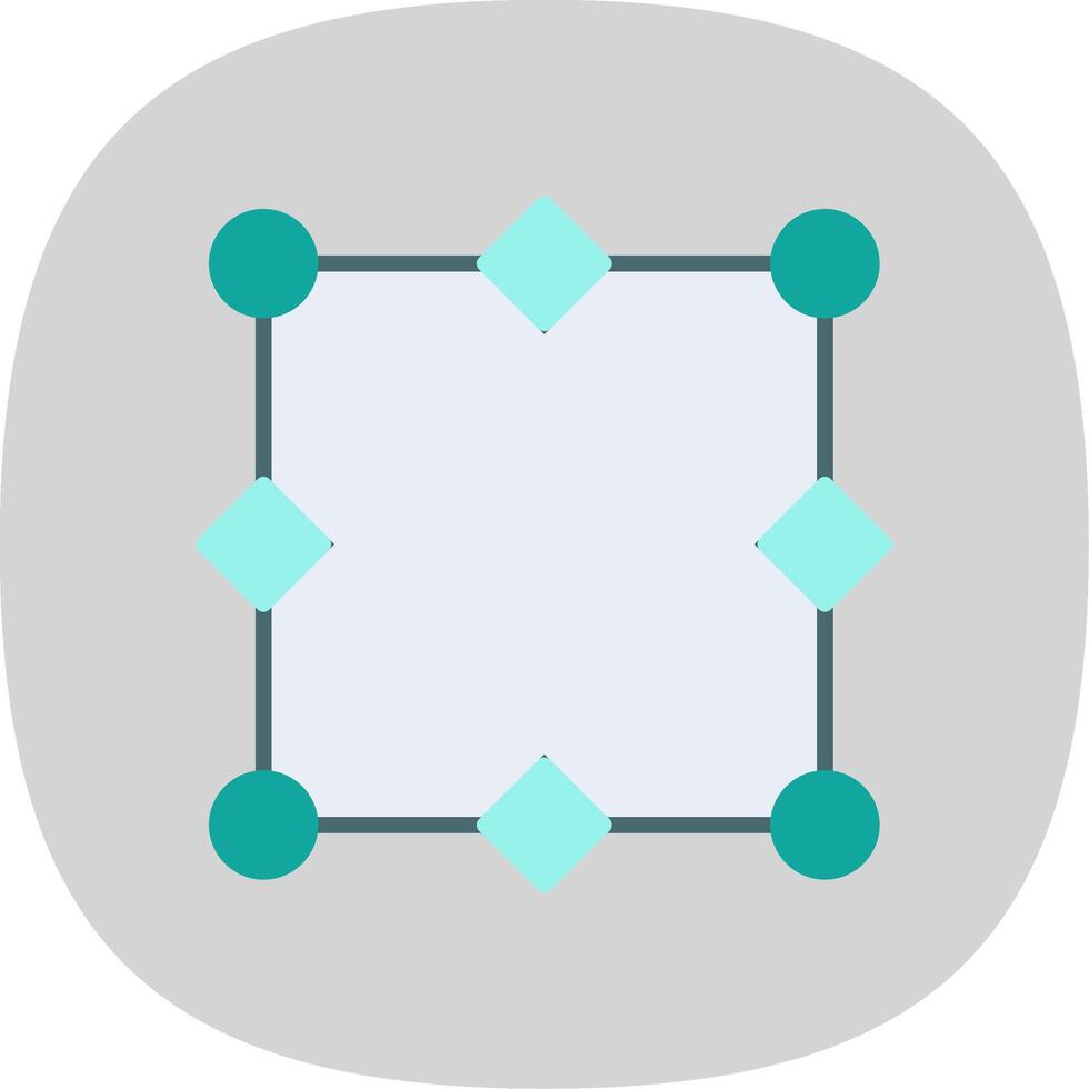 Nodes Flat Curve Icon Design vector