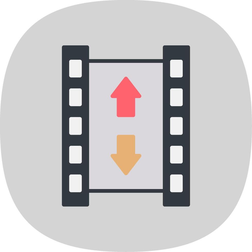 Roll Flat Curve Icon Design vector