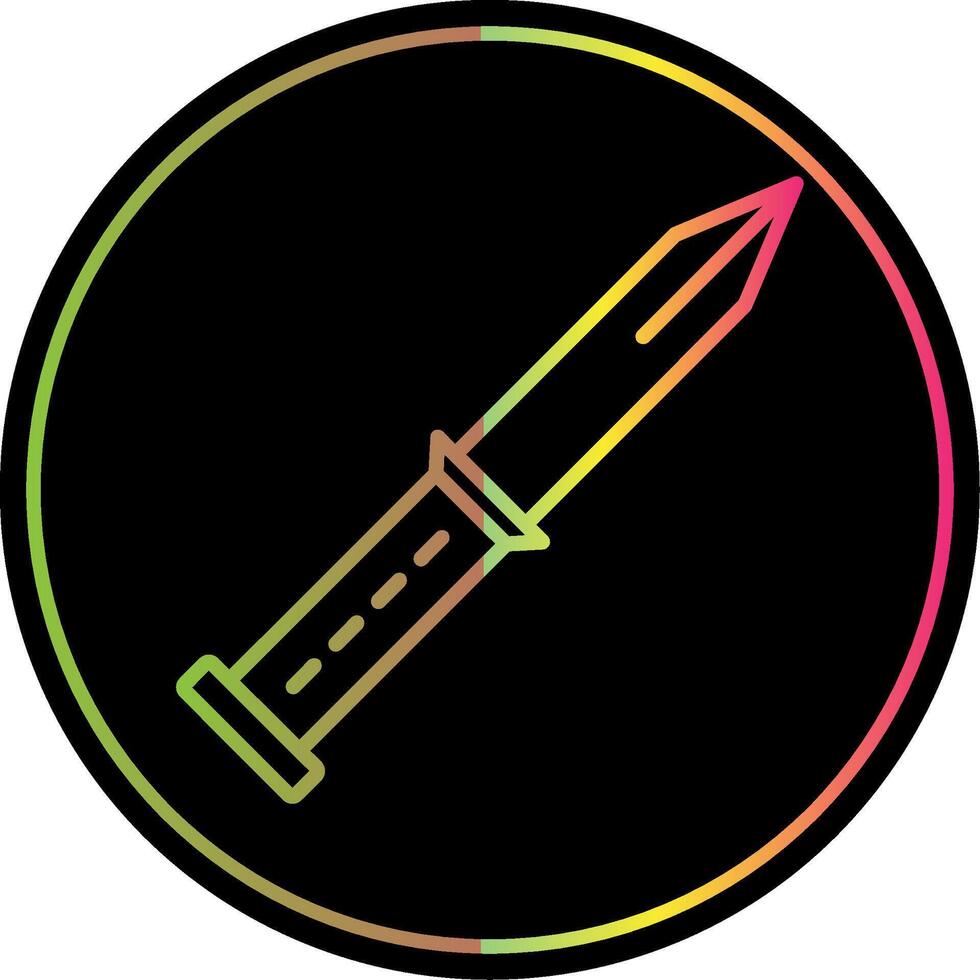 Knife Line Gradient Due Color Icon Design vector