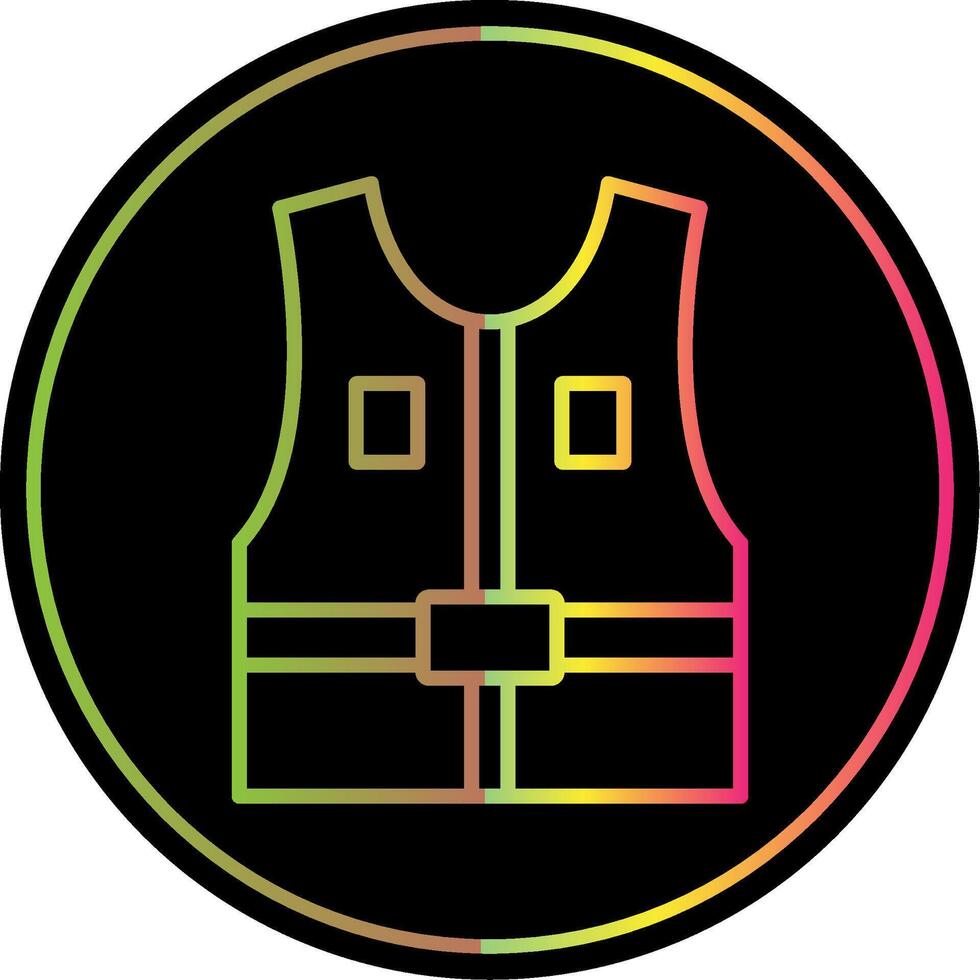 Jacket Line Gradient Due Color Icon Design vector