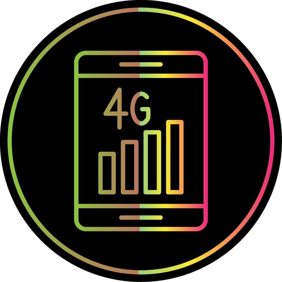 4g Line Gradient Due Color Icon Design vector