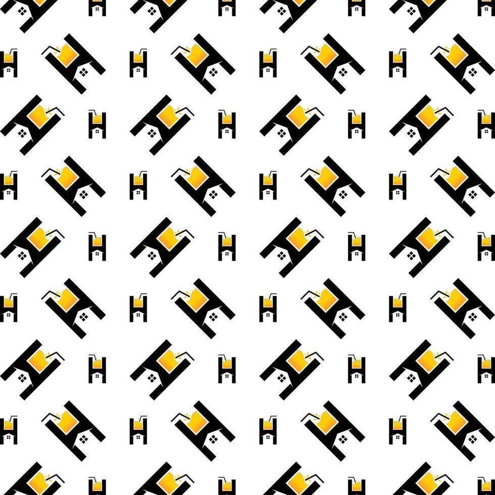 Drink house artful trendy multicolor repeating pattern illustration design vector