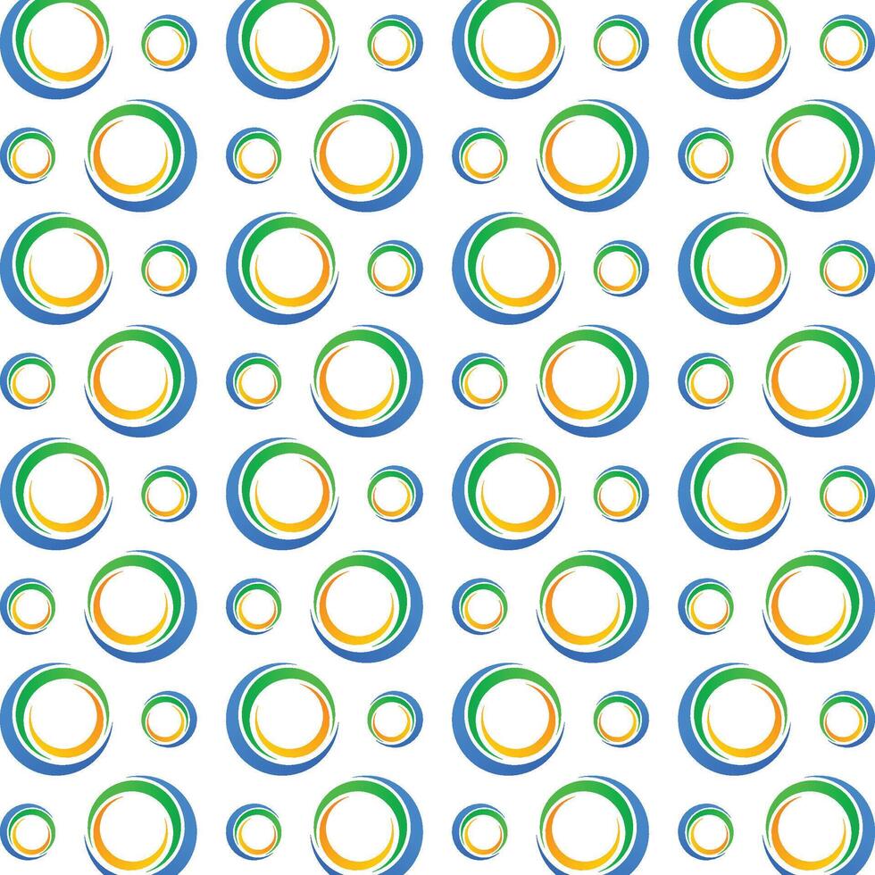 Abstract circle artful trendy multicolor repeating pattern illustration design vector
