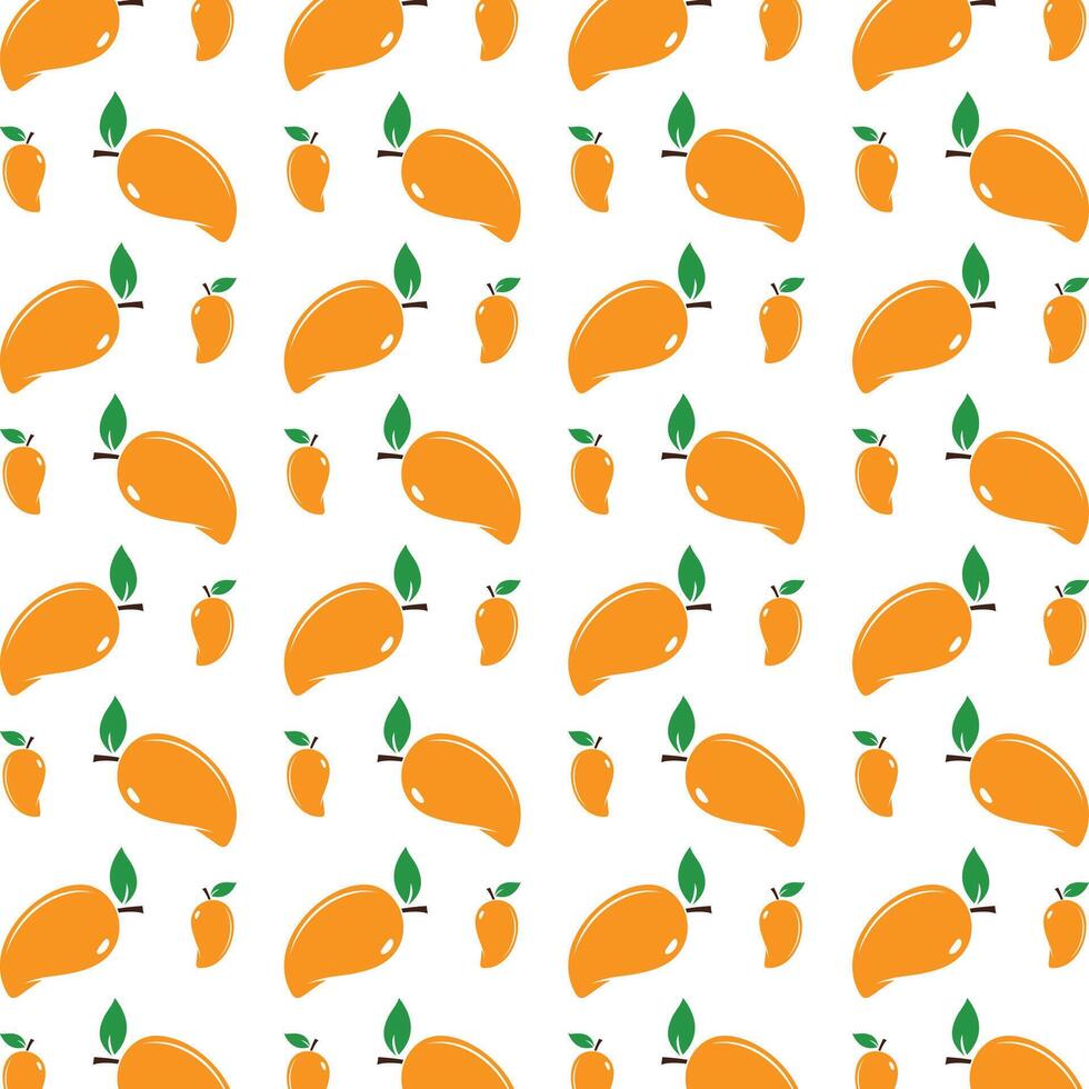 Mango tree artful trendy multicolor repeating pattern illustration background design vector