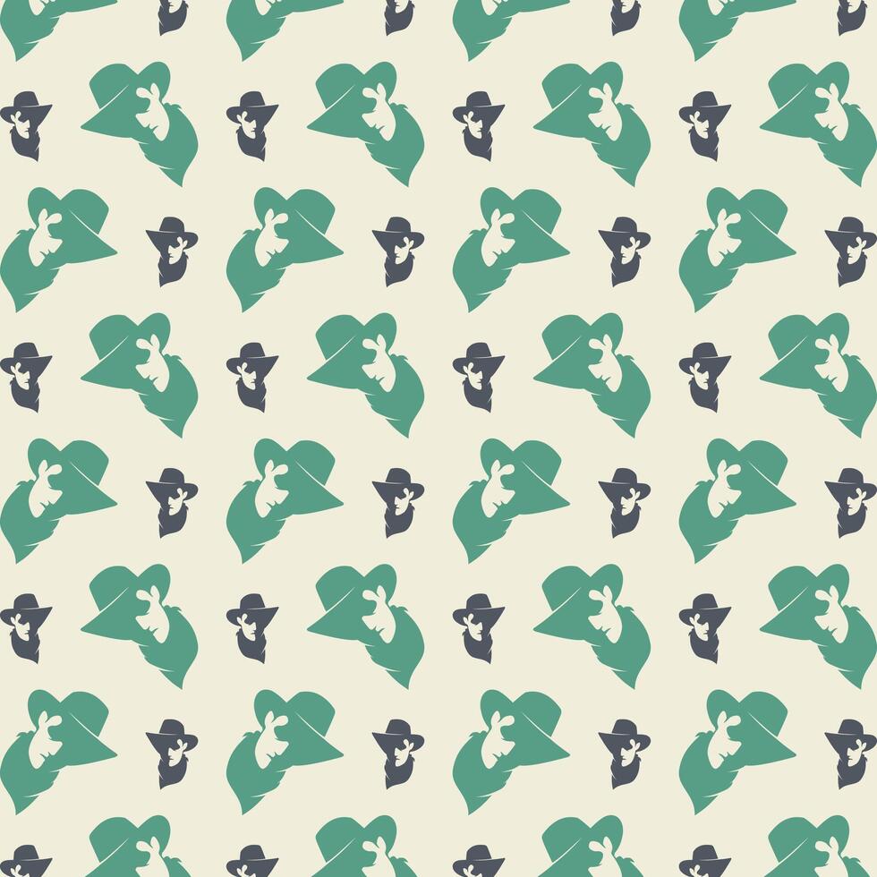 Cowboy sensitive trendy multicolor repeating pattern illustration background design vector