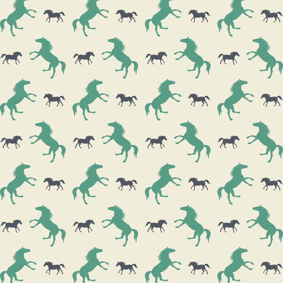 Running horse sensitive trendy multicolor repeating pattern illustration background design vector